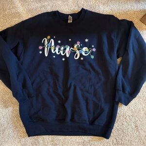 Navy Blue Graphic women’s Sweatshirt